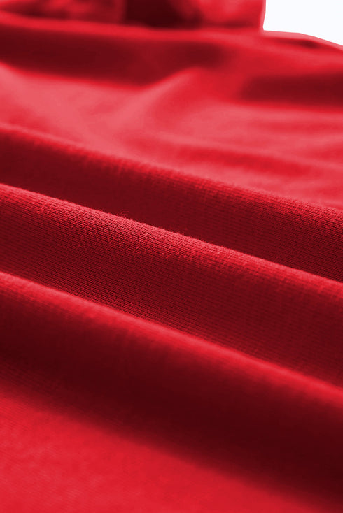 Soft Stretch Solid Crew Neck Rolled Cuff Relaxed Tee